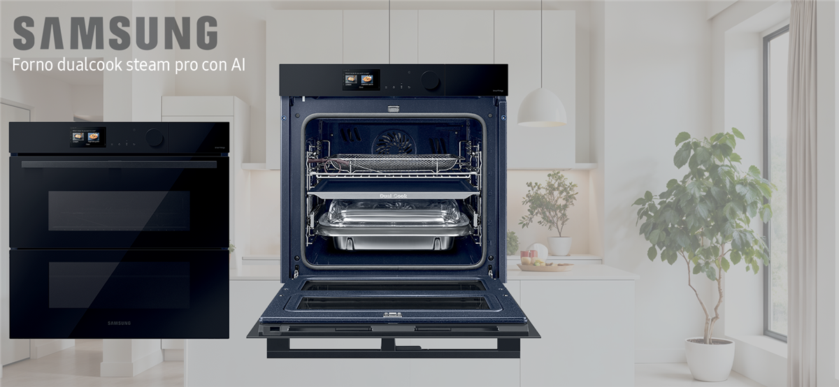 Alla tecnologia Dual Cook si aggiunge il vapore -  Cuoci contemporaneamente due pietanze: in modo tradizionale sopra e a vapore sotto.