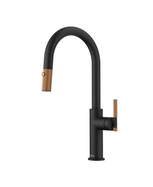MISCELATORE MARIS STRIPES J DOCCIA  BI COLOR MATT BLACK-COPPER