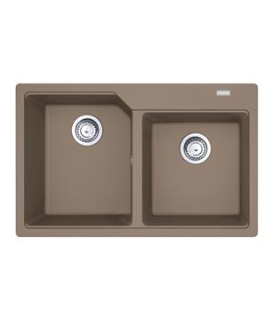 UBG 620-78 LAVELLO 80cm 2 VASCHE FRAGRANITE OYSTER