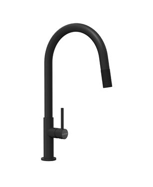 MISCELATORE TALIA CON DOCCIA NERO OPACO