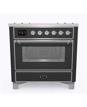 CUCINA MAJESTIC N90 4 FUOCHI GAS + 2 ZONE INDUZIONE MATT - CROMO