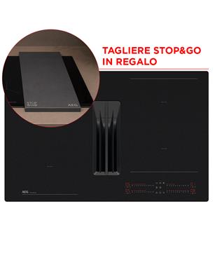 Set pentole in omaggio - NCP84C01AZ  PIANO INDUZIONE FILTRANTE 4 ZONE CLASSE A+ SAPHIRMATT
