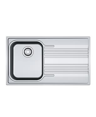 SRX611-86 LAVELLO 45cm 1 VASCA + GOCCIOLATOIO DESTRA INOX SATINATO