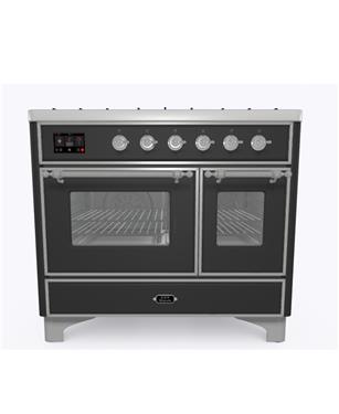 CUCINA MAJESTIC 100cm DOPPIO FORNO E PIANO COTTURA A GAS 6 FUOCHI GRAFITE MATT