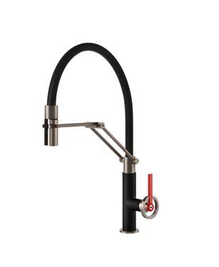 MISCELATORE OFFICINE V HT DOCCIA GESSI FINOX / MATTE BLACK