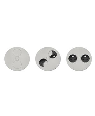 PRESA 2 INGR SERIE TWIST ACCIAIO INOX 