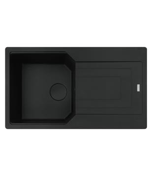 UBG 611-86 LAVELLO 50cm 1 VASCA+ALA FRAGRANITE BLACK MATT