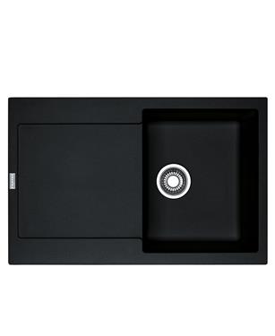 MRG 611-78 LAVELLO 1 VASCA+ALA REVERSIBILE 45cm NERO