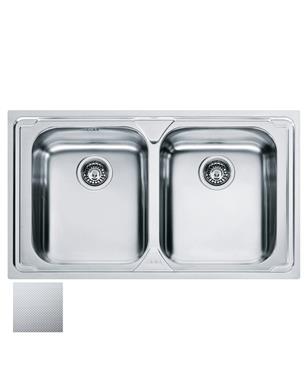 LLL 620 L LAVELLO 80cm 2 VASCHE BORDO SLIM DEKOR