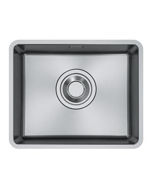 MQX 110-50 LAVELLO 1 VASCA 60cm INOX SPAZZOLATO - Quiet Bowls