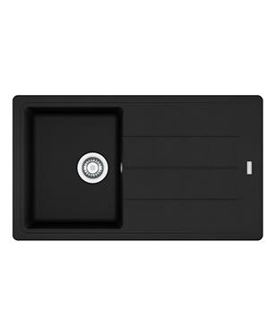 BFG 611-86 LAVELLO 45cm 1 VASCA + GOCCIOLATOIO REVERSIBILE FRAGRANITE BLACK MATT