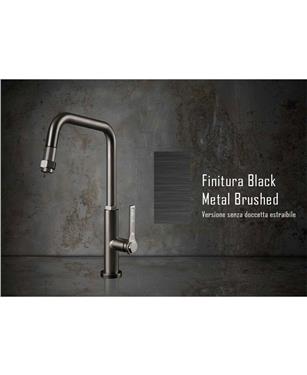 MISCELATORE OFFICINE 60051 BLACK METAL BRUSHED PVD