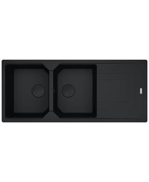 UBG 621-116 LAVELLO 80cm 2 VASCHE FRAGRANITE BLACK MATT