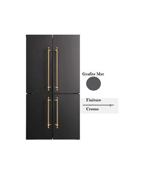 FRIGORIFERO QUATTRO PORTE TOTAL NO FROST 539L 183cm CLASSE E GRAFITE MAT CROMO