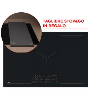 Set pentole in omaggio - NIK85M30AZ PIANO COTTURA INDUZIONE 80cm 5 ZONE DOPPIO BRIDGE SAPHIRMATT