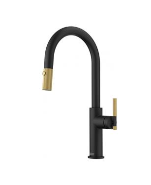 MISCELATORE MARIS STRIPES J DOCCIA  BI COLOR MATT BLACK-GOLD