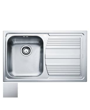 LLL 611-L LAVELLO 45cm 1 VASCA + GOCCIOLATOIO DESTRA DEKOR