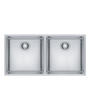 MRX 220-40-40 LAVELLO 90cm 2 VASCHE INOX SATINATO