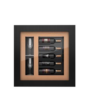 QUADRO CANTINA DA PARETE 5 BOTTIGLIE 1 TEMPERATURA CLASSE G NERO