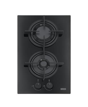 FHCR 302 2G HE BK C PIANO COTTURA A GAS 30cm 2 FUOCHI FLAT CRISTALLO NERO