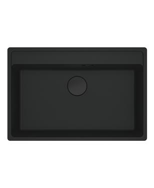 MRG 610-72 TL LAVELLO 80cm 1 VASCA FRAGRANITE BLACK MATT