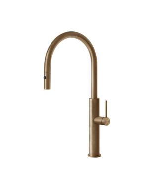 MISCELATORE 316 KITCHEN CESELLO 60026 DOCCIA WARM BRONZE BRUSHED PVD 726