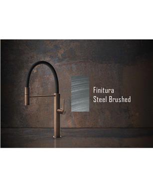 MISCELATORE 316 KITCHEN CESELLO 60014 DOCCIA STEEL BRUSHED 