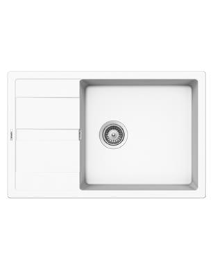 LAVELLO ELEMENT D100XS 1 VASCA CON GOCCIOLATOIO - 60cm BIANCO ASSOLUTO