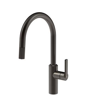MISCELATORE SEGNI DOCCIA ESTRAIBILE BLACK METAL BRUSHED PVD 