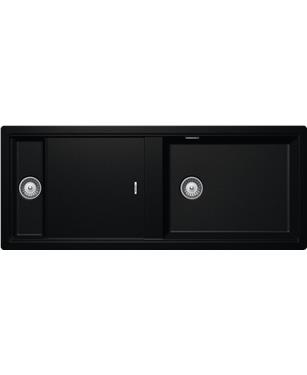 LAVELLO PREPSTATION D150 1 VASCA E 1/2 REVERSIBILE NERO PURO 84