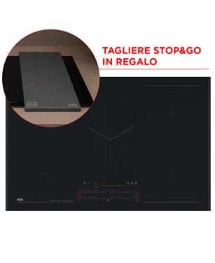 Set pentole in omaggio - NIK85M00AZ PIANO COTTURA INDUZIONE 80cm 5 ZONE DOPPIO BRIDGE SAPHIRMATT