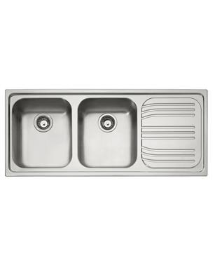 RRX 621 LAVELLO RADAR 2 VASCHE+ALA DESTRA INOX