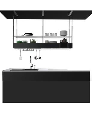 CAPPA SPAZIO ISOLA 180CM T800 NERO      