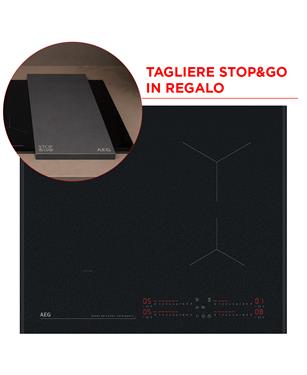 Set pentole in omaggio - NII64B30AZ PIANO COTTURA INDUZIONE 60cm 4 ZONE BRIDGE A SINISTRA SAPHIRMATT