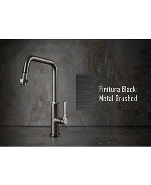 MISCELATORE OFFICINE 60053 BLACK METAL BRUSHED PVD