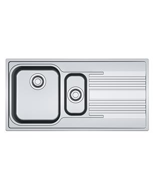 SRX 651 LAVELLO 60cm 1 VASCA + 1/2 + GOCCIOLATOIO DESTRA INOX