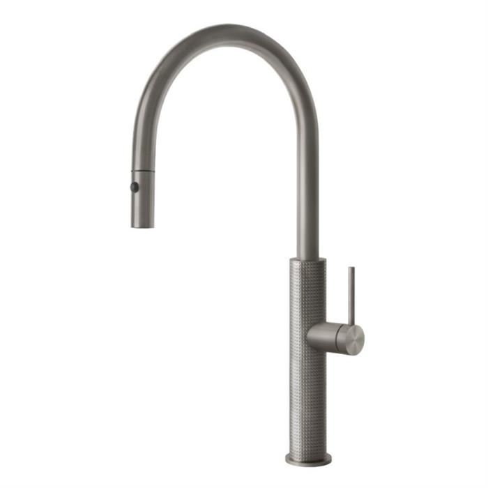 MISCELATORE 316 KITCHEN CESELLO 60026 DOCCIA STEEL BRUSHED 239