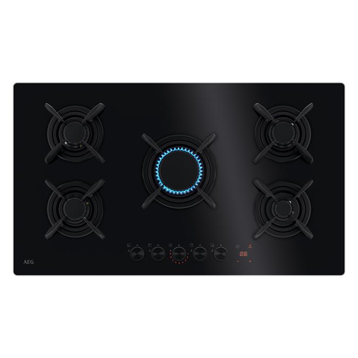 HKB95453NB PIANO COTTURA A GAS 5 FUOCHI FLAME LIGHT VETRO NERO