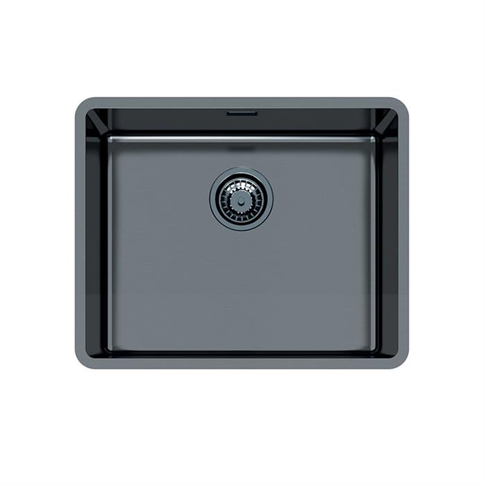 LAVELLO 1 VASCA 544X444 GUN METAL ST