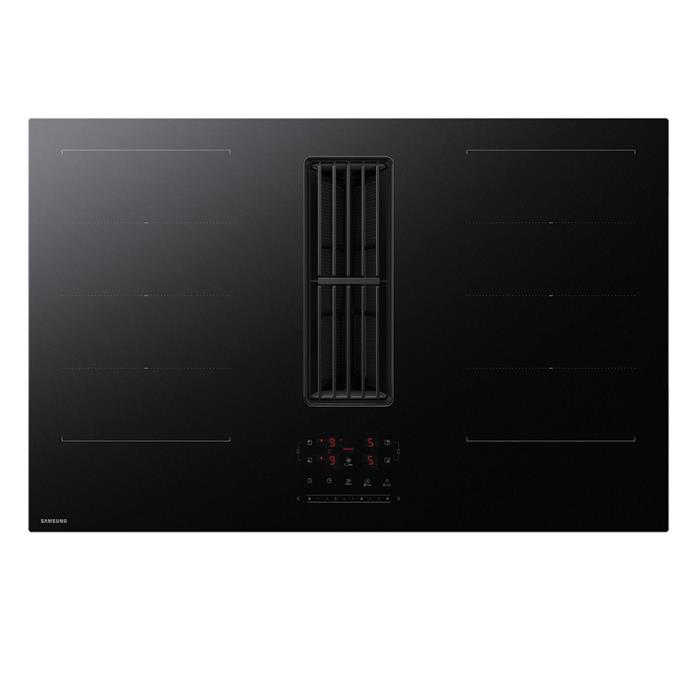 PIANO COTTURA INDUZIONE CON CAPPA INTEGRATA 80cm 4 ZONE AI DUAL FLEX PLUS MATT BLACK