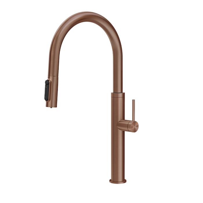 MISCELATORE 3 VIE CON DOCCETTA E SISTEMA DI FILTRAZIONE COPPER BRUSHED