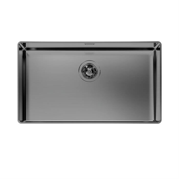 LAVELLO PHANTOM EDGE ST 1 VASCA 80cm GUN METAL PVD