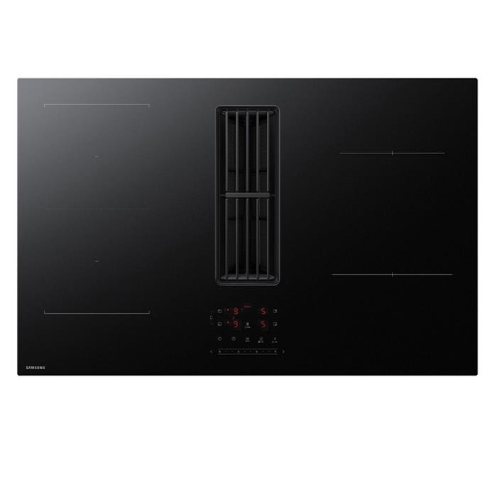 PIANO COTTURA INDUZIONE CON CAPPA INTEGRATA 80cm 4 ZONE AI FLEX ZONE MATT BLACK