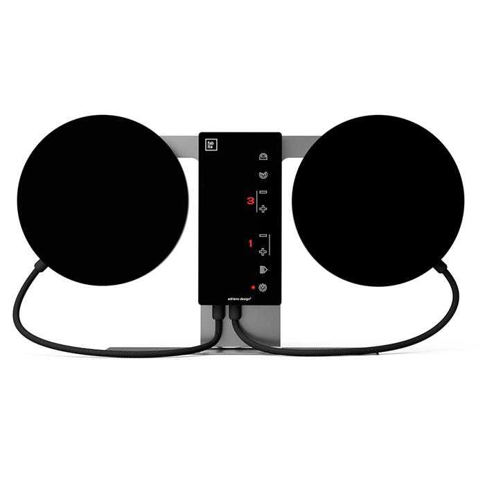 FABITA ORDINE BLACK - PIANO AD INDUZIONE A 2 PIASTRE NERO