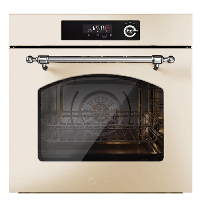 FORNO MULTIFUNZIONE 60cm CLASSE A+ NOSTALGIE 300° BIANCO ANTICO-CROMO