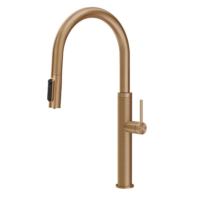 MISCELATORE 3 VIE CON DOCCETTA E SISTEMA DI FILTRAZIONE WARM BRONZE BRUSHED