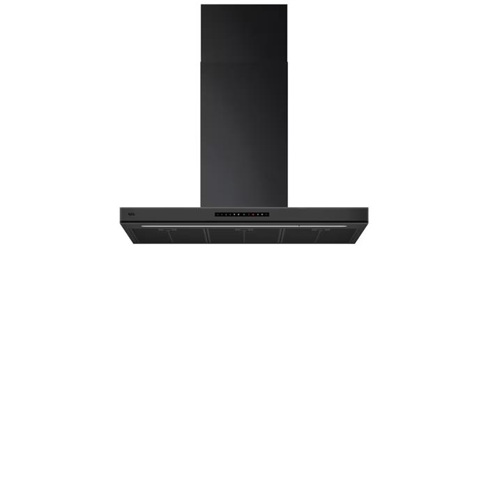 NDB8791CT CAPPA CAMINO HOB²HOOD 90cm CL A MATT BLACK CON VETRO NERO