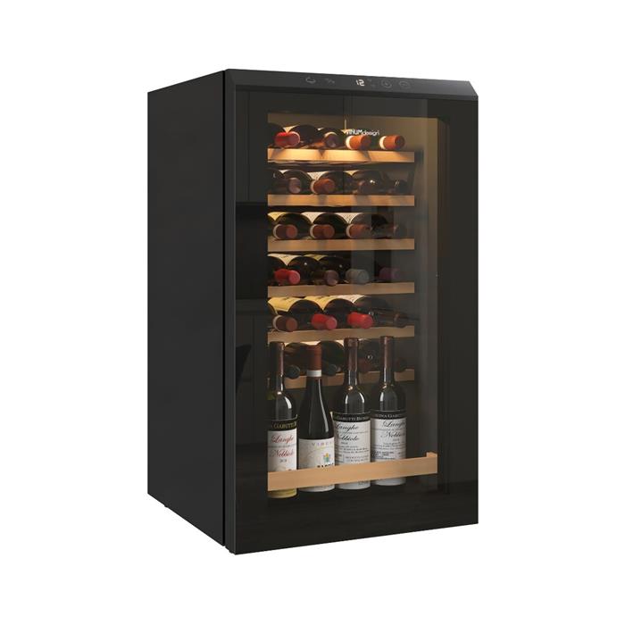 CANTINA 35 BOTTIGLIE 1 TEMPERATURA CLASSE G NO MANIGLIA CERNIERE A DESTRA NERO