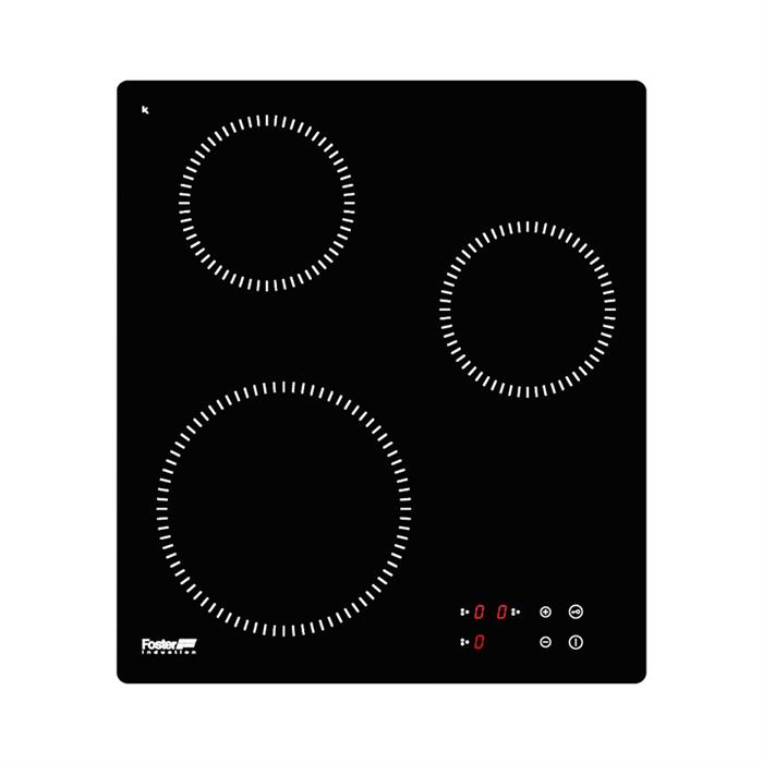 PIANO COTTURA INDUZIONE S1000 44cm 3 ZONE VETROCERAMICA NERO