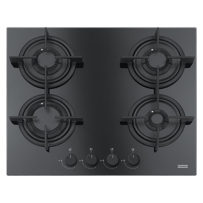 FHCR 604 4G HE BK C PIANO COTTURA A GAS 60cm 4 FUOCHI FLAT NERO